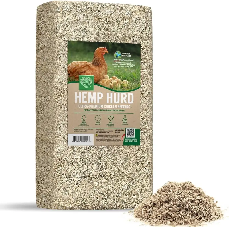 Hemp Hurd Chicken Bedding