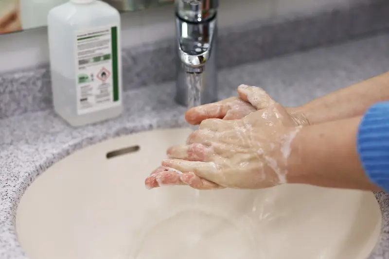 Wash and disinfect your hands first